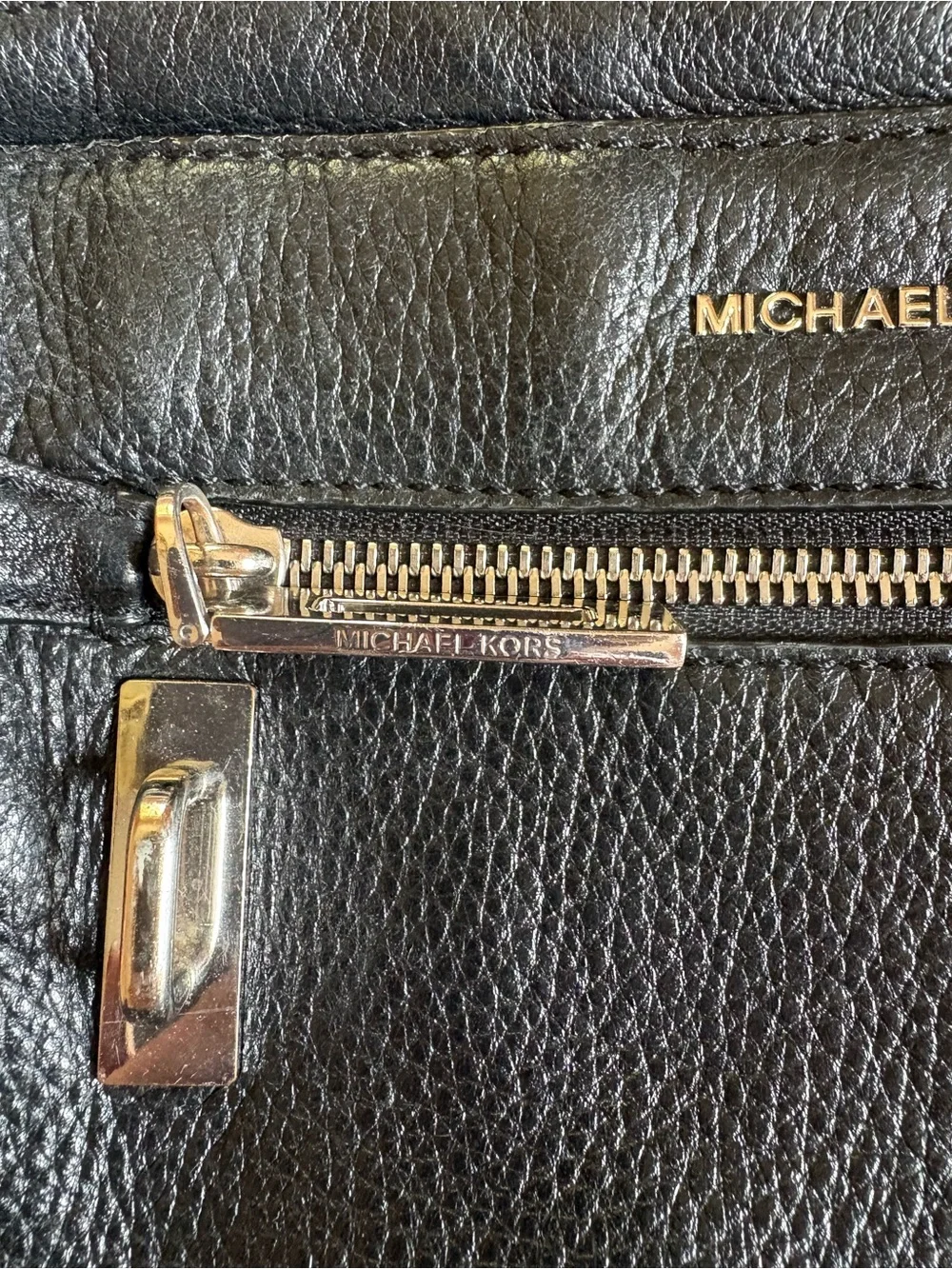 Michael Kors Black Pebbled Leather Crossbody
